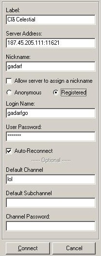 Configurações de servidor do TS.